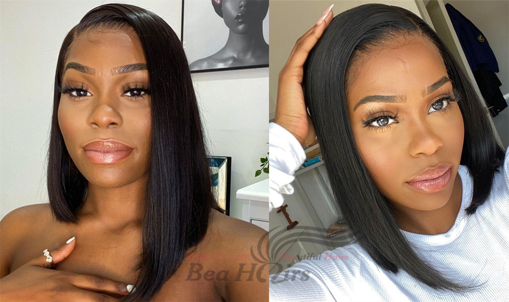 B.o.Bページ Stock highlights color middle parting bob 5*5 HD lace